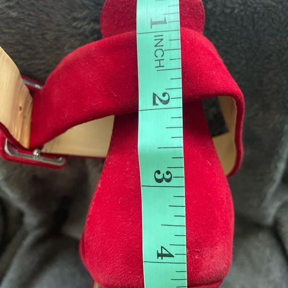 Barney’s New York Red Suede High Heel Sandals size 39.5 - Picture 10 of 10